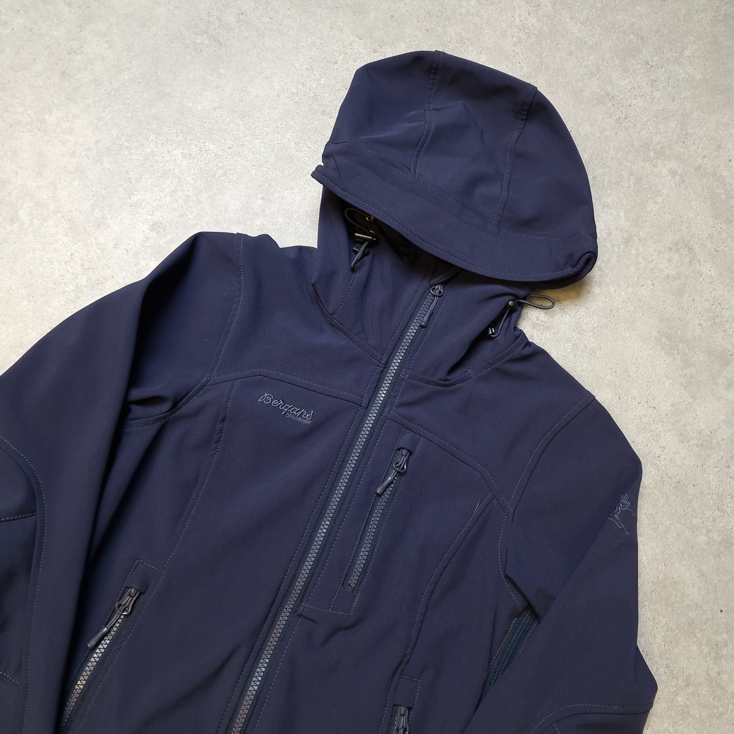 Bergans Of Norway soft shell jacket in blue - women's XS