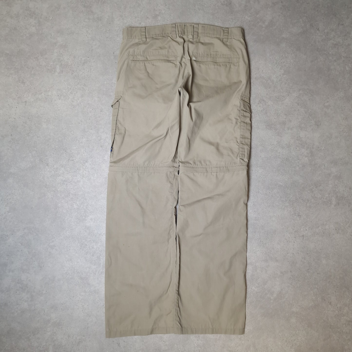 Fjallraven G-1000 convertible trousers in cream - 36x33