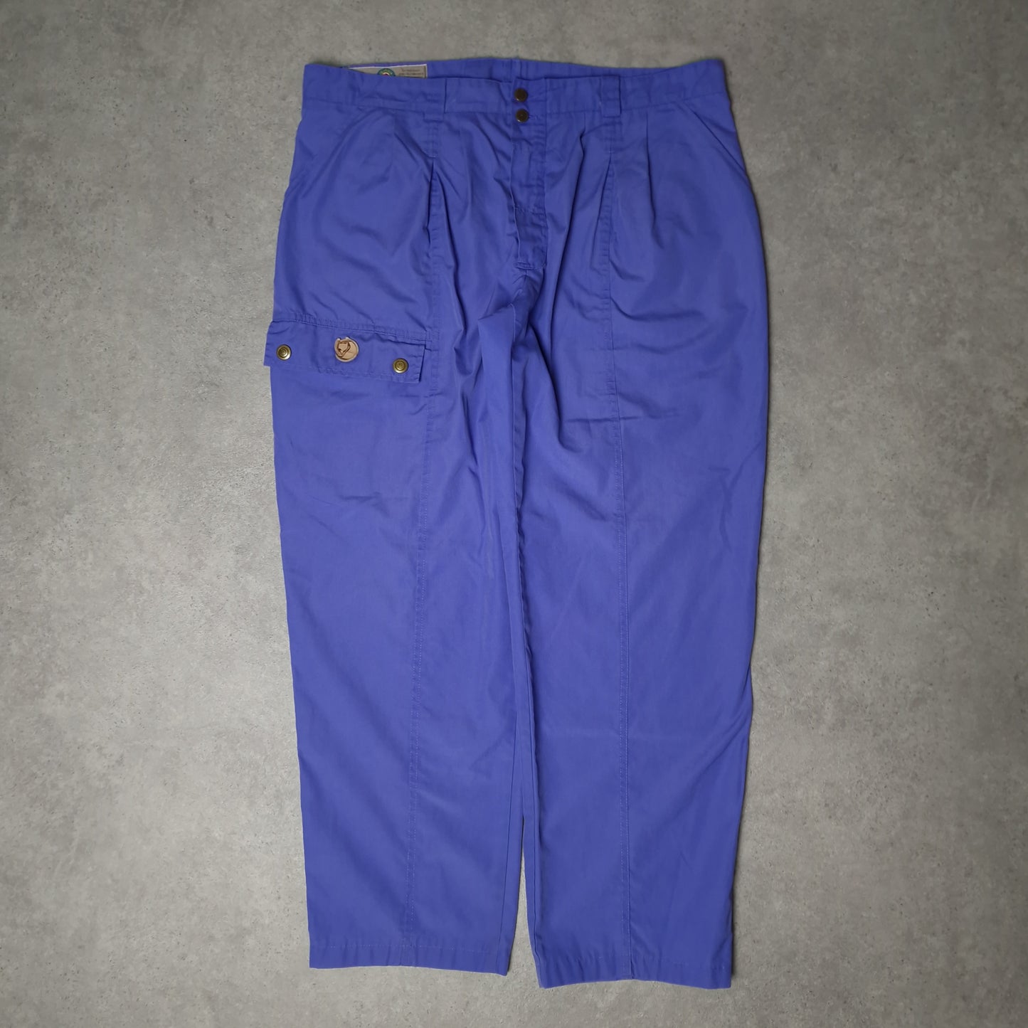 Vintage Fjallraven Byxa space baggy trousers in purple - XXL