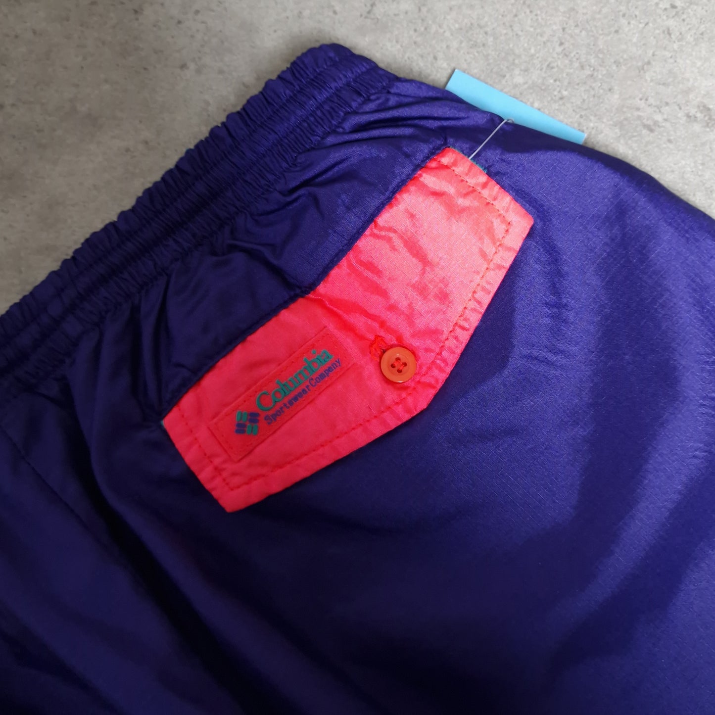 90s Columbia windbreaker trousers in purple - medium