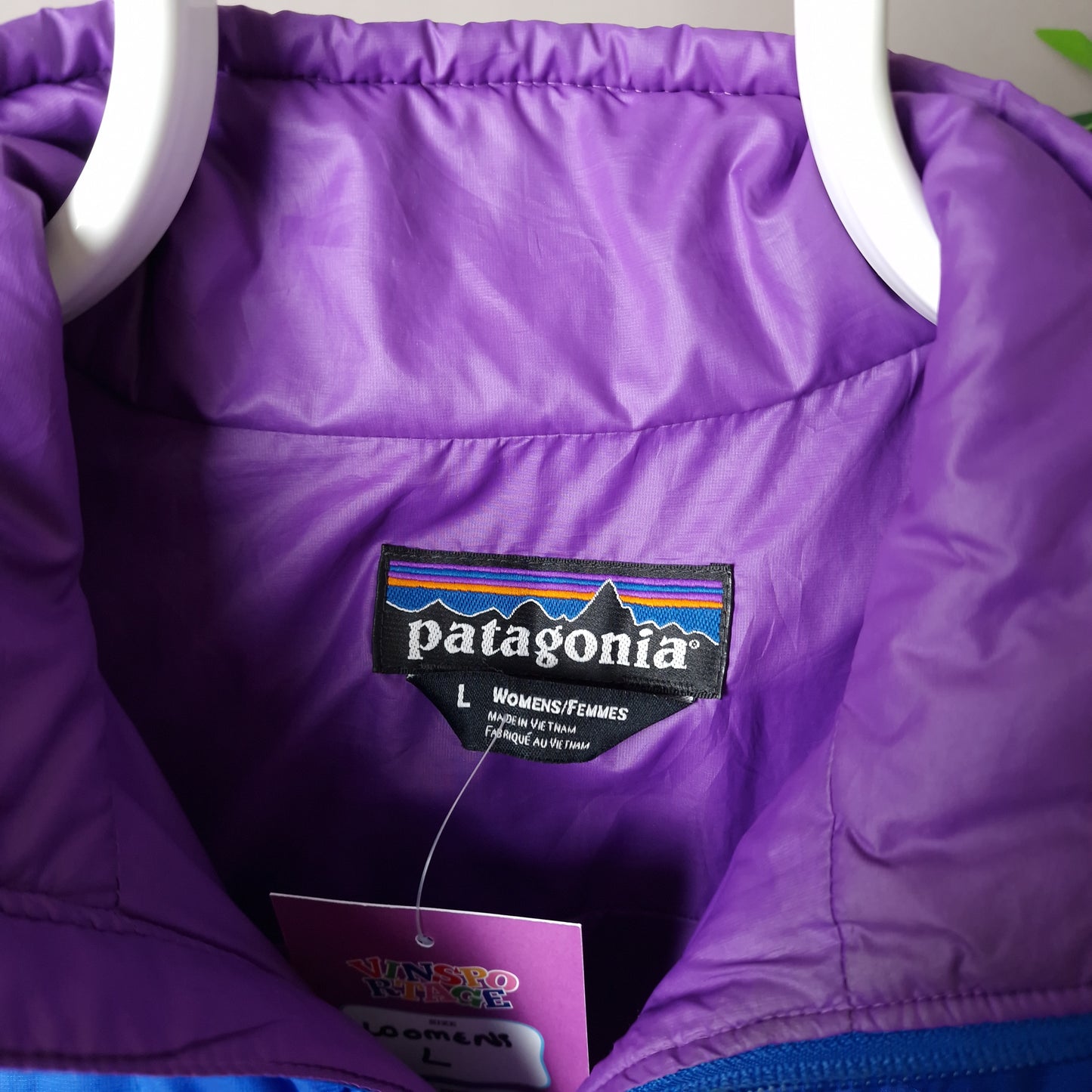 Patagonia primaloft jacket in blue - women's large