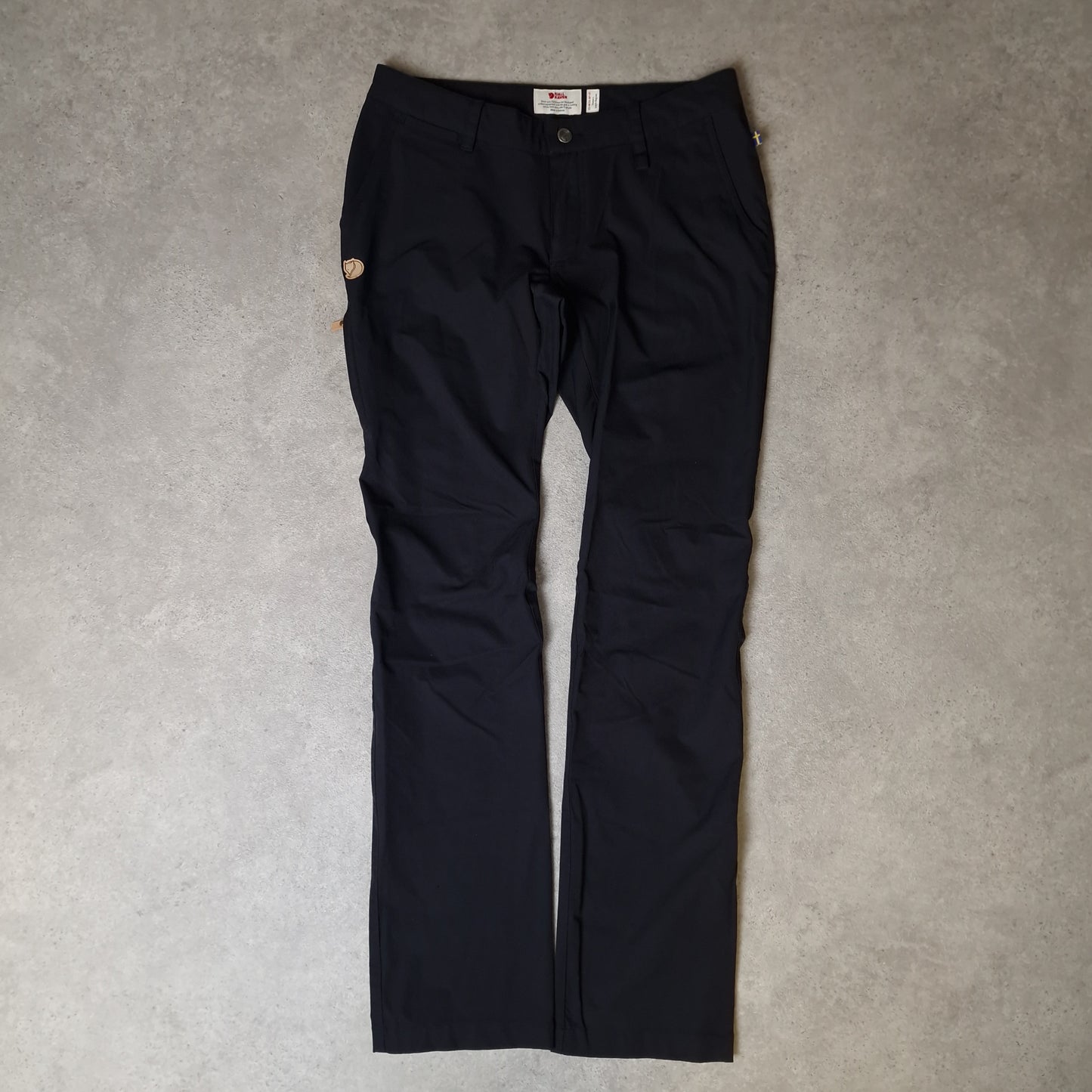 Fjallraven Abisko stretch trousers in black - women's 32"