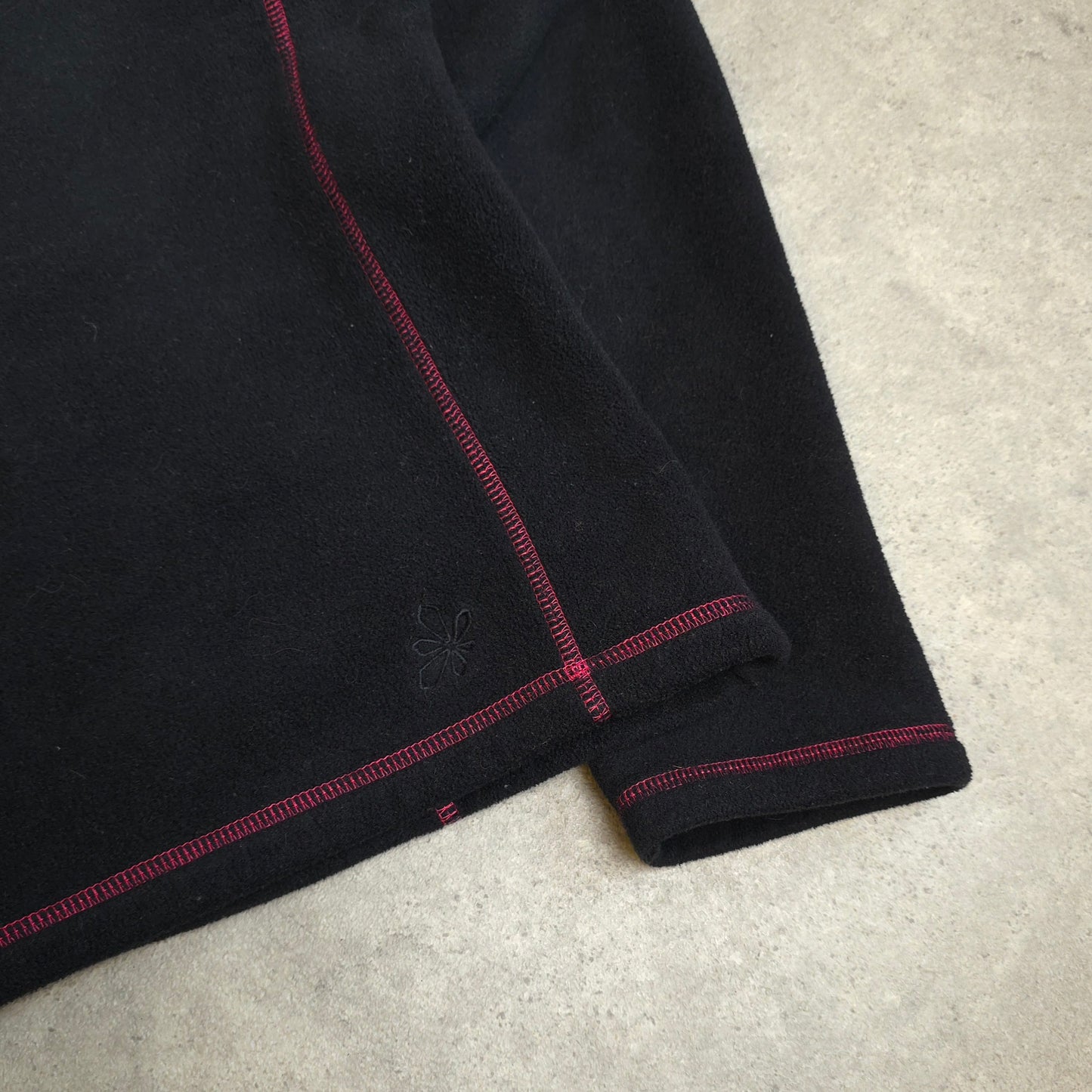 Mammut zip up fleece in black and pink - women's XL