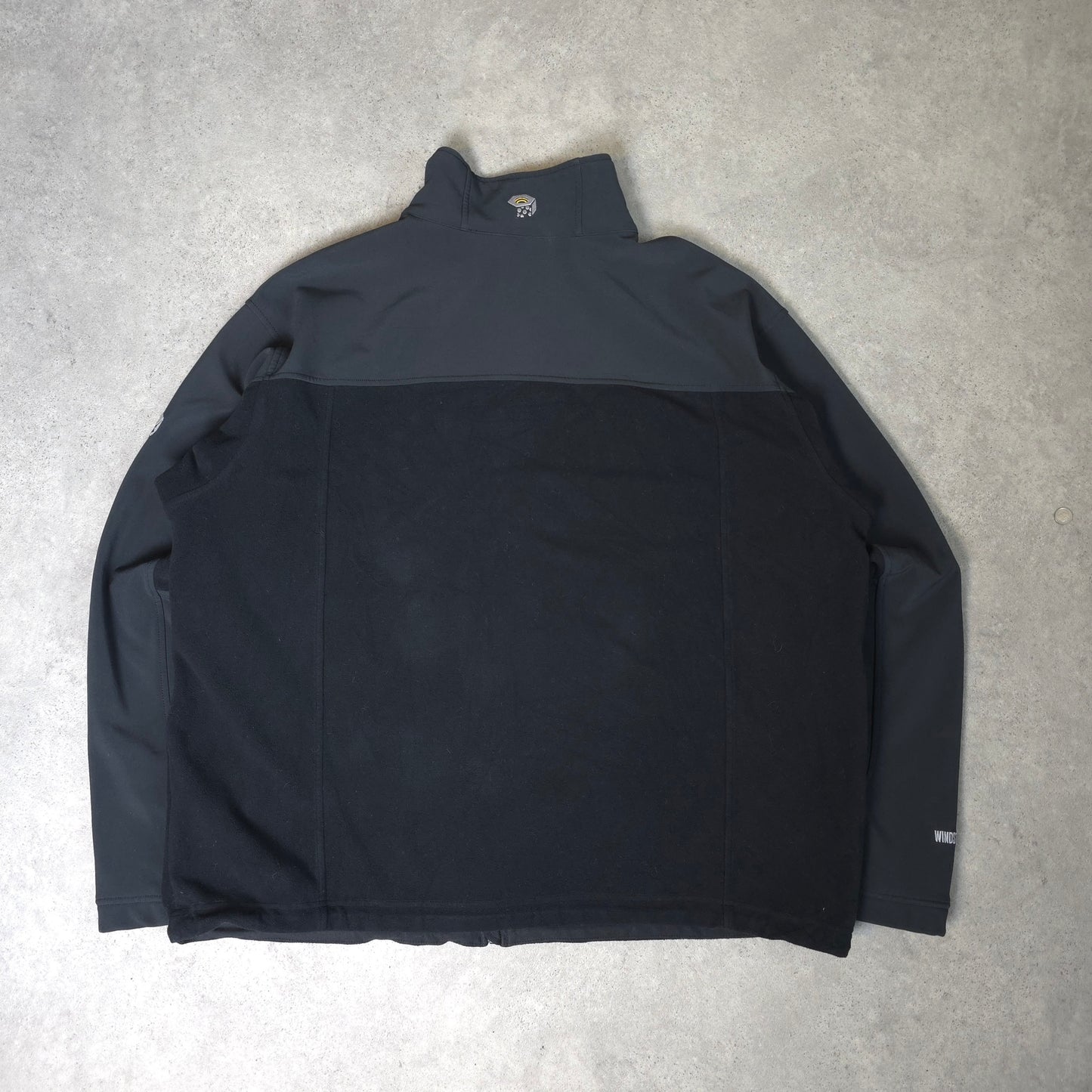 Mountain hardwear windstopper fleece jacket in black - XXL