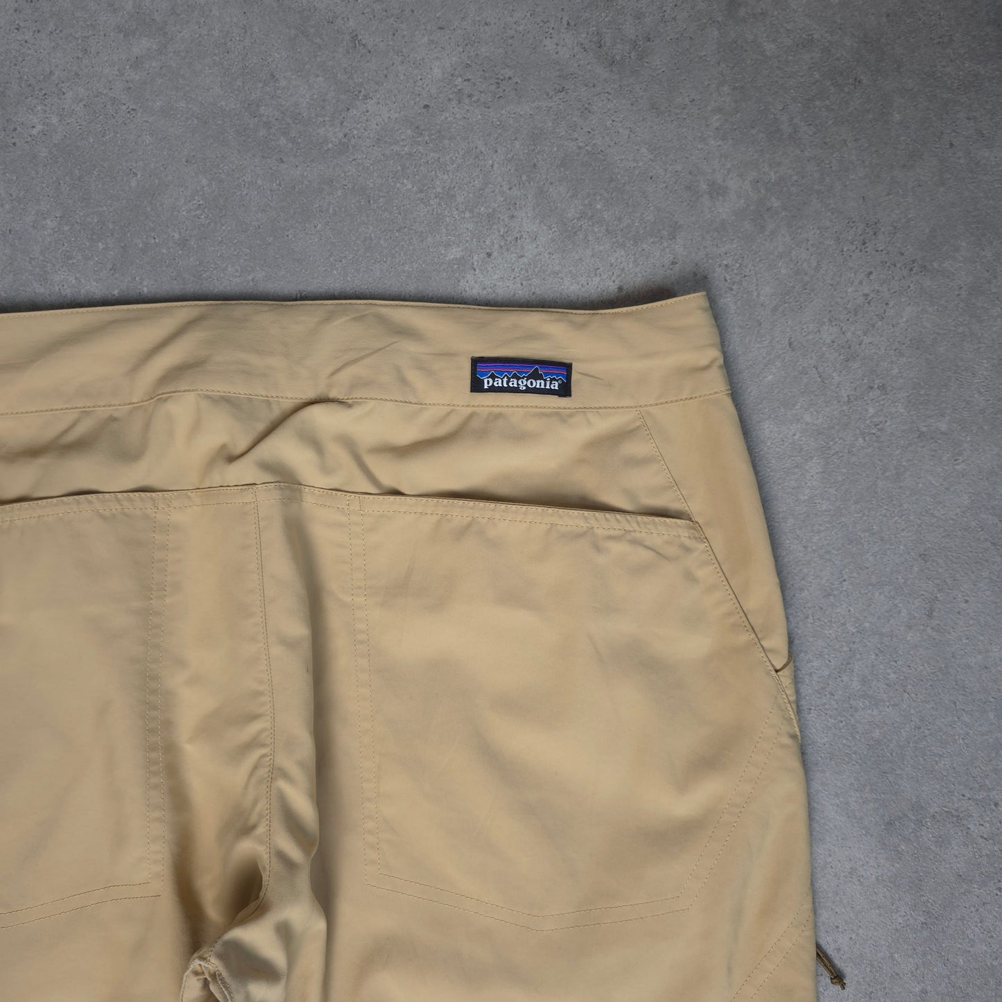 Patagonia rock pant trousers in cream/yellow - 33 inch waist