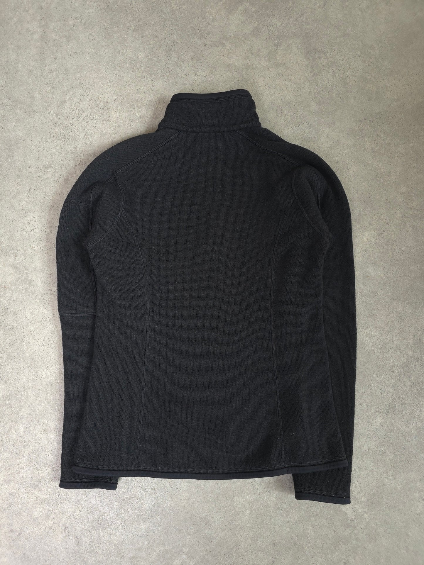 Patagonia better sweater 1/4 zip fleece in black - women's small