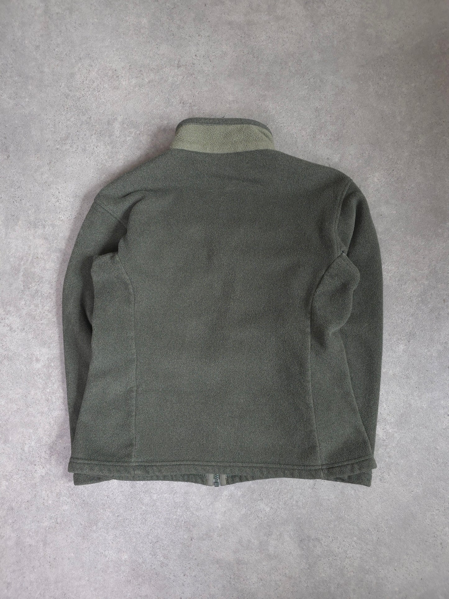 vintage patagonia synchilla zip up fleece in green - women's medium