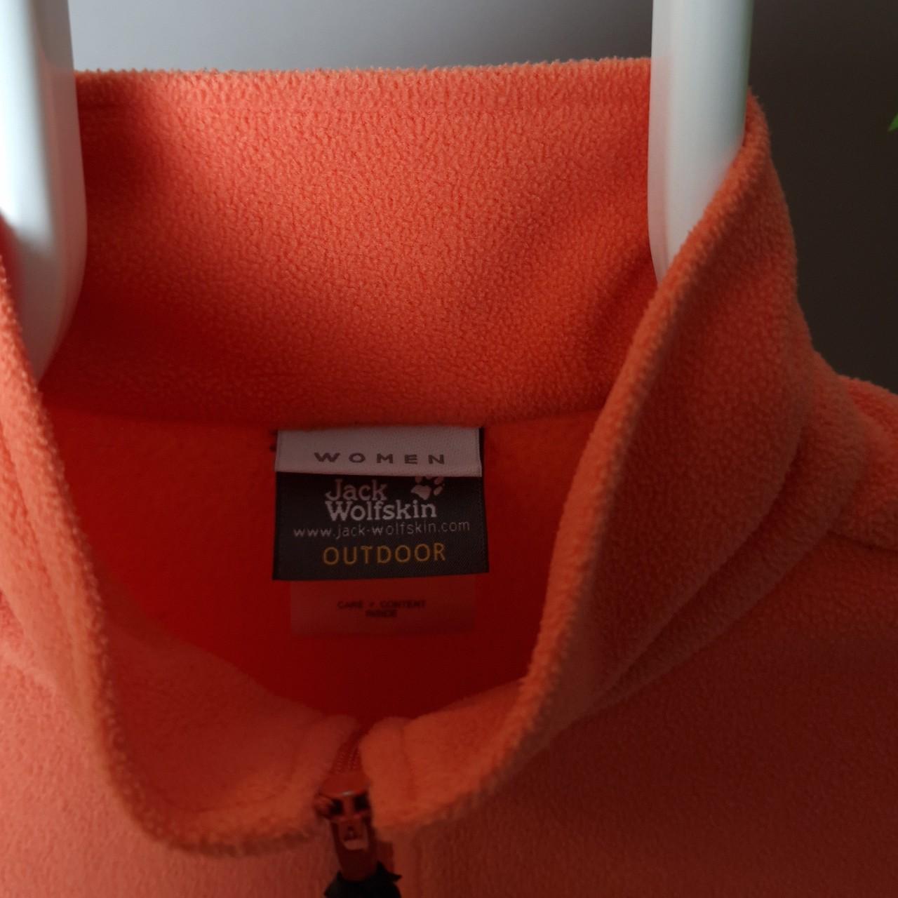 Jack wolfskin 1/4 zip midlayer fleece in peach - UK12
