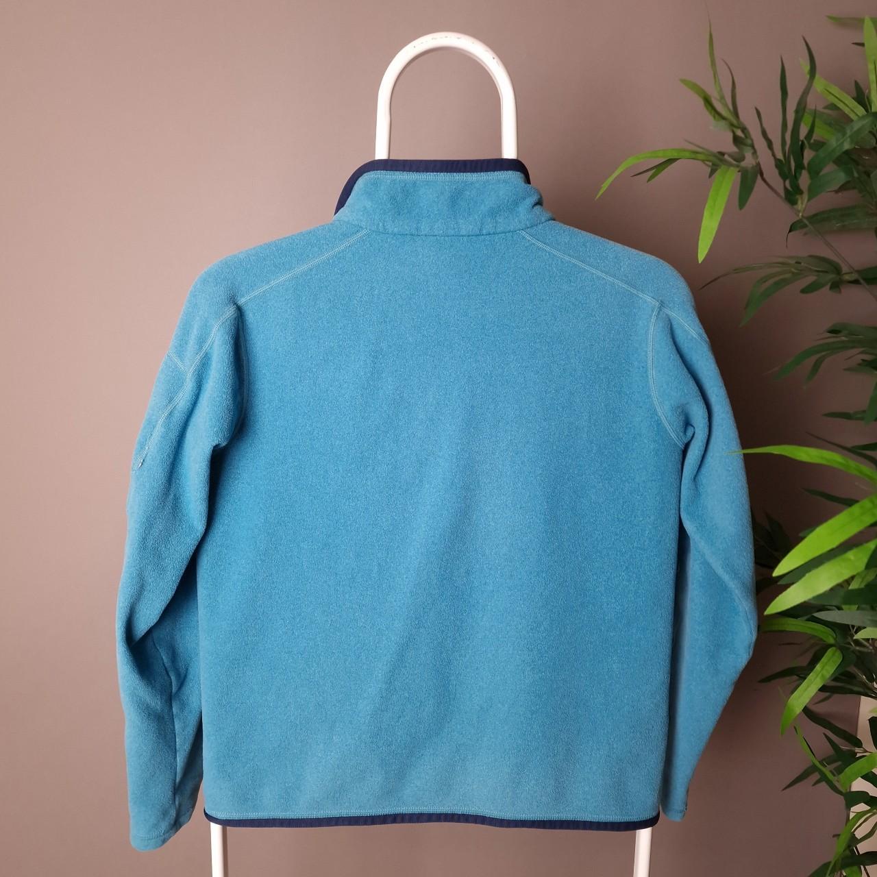 Patagonia zip up fleece in blue - women's medium