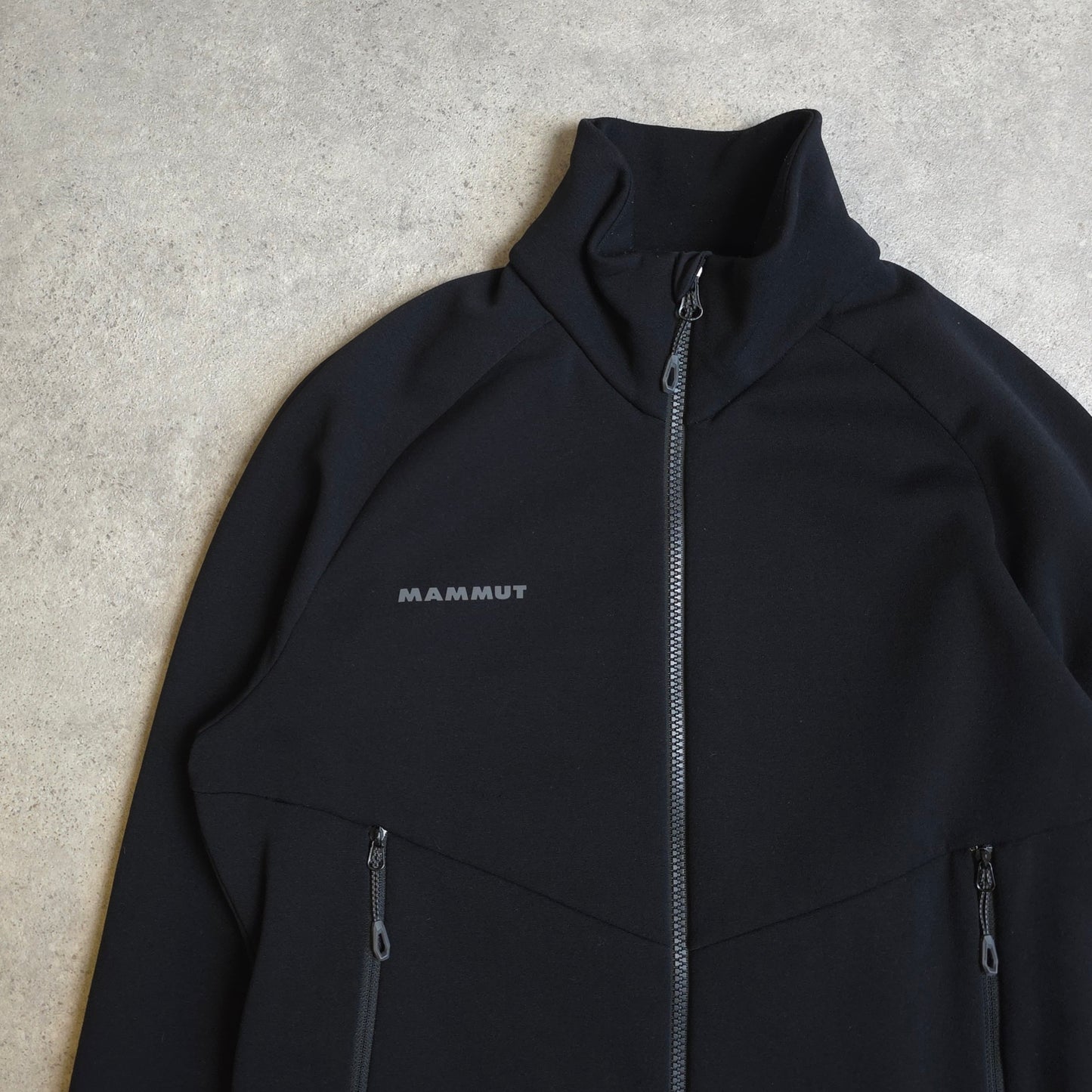 Mammut polartec zip up fleece in black - medium