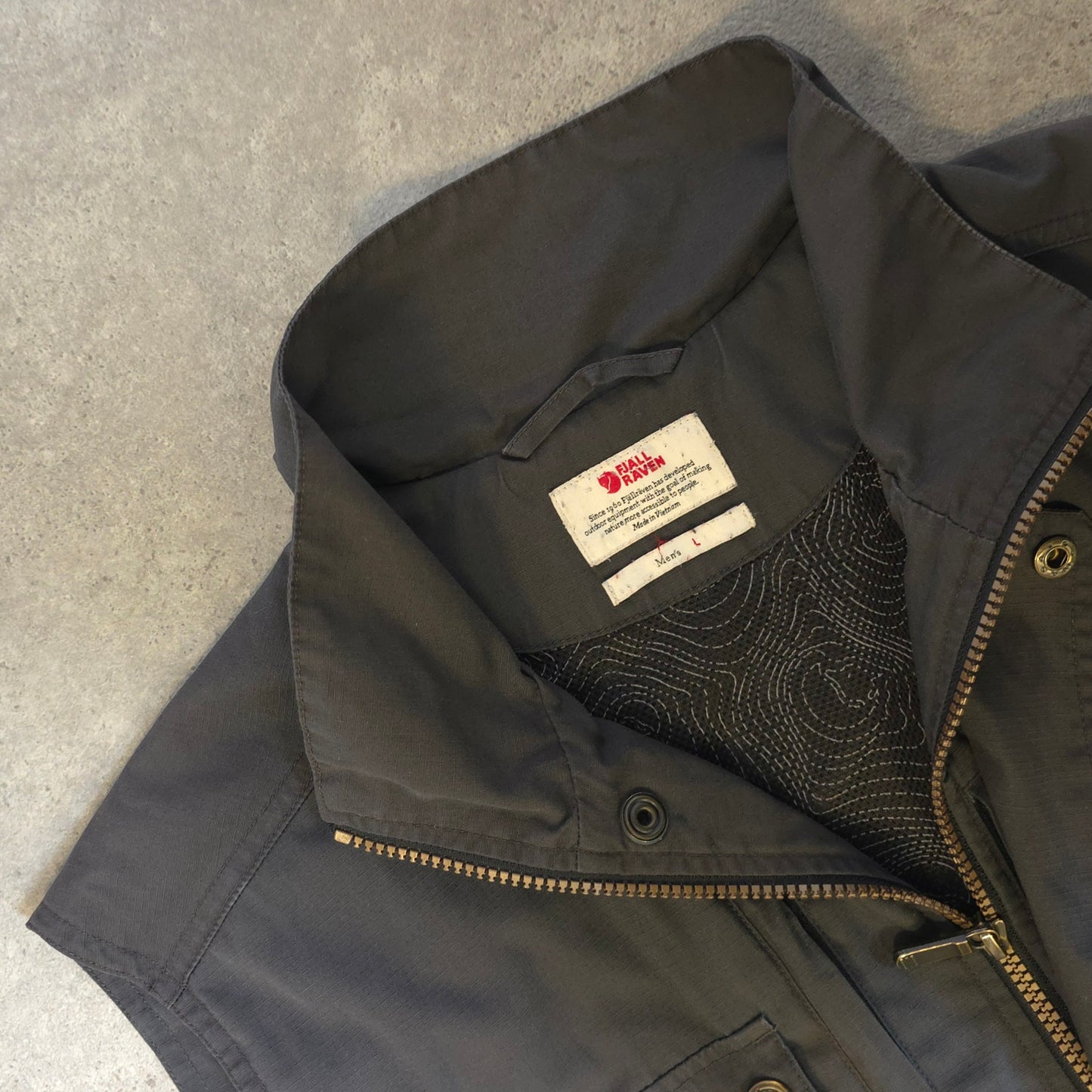 Fjallraven G-1000 vest in grey - large