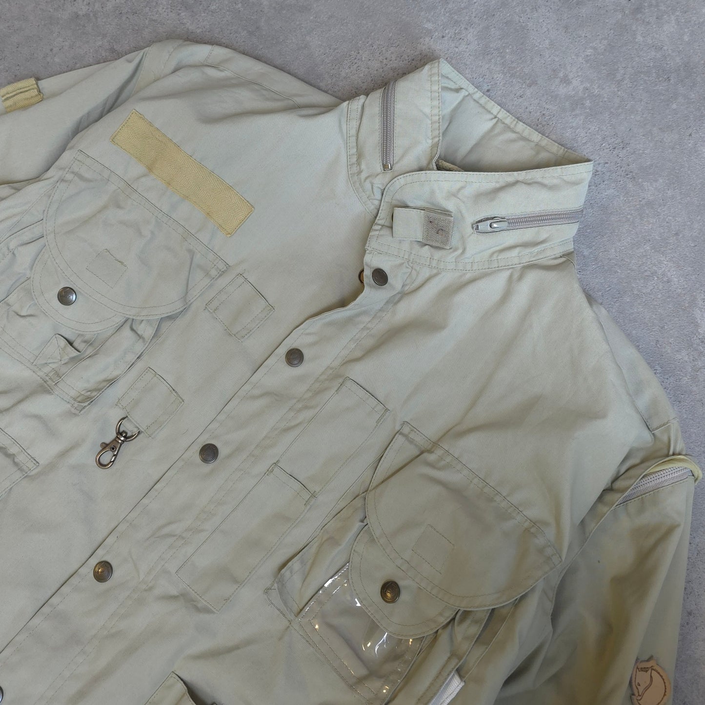 Vintage Fjallraven G-1000 survival tactical jacket in cream - large