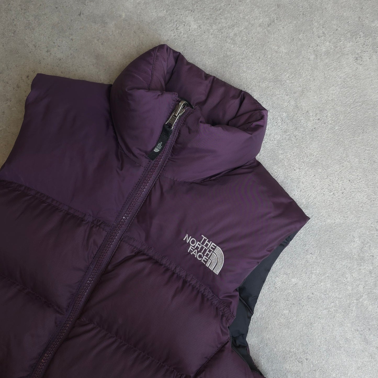 The North Face 700 down fill gilet in purple - women's XS