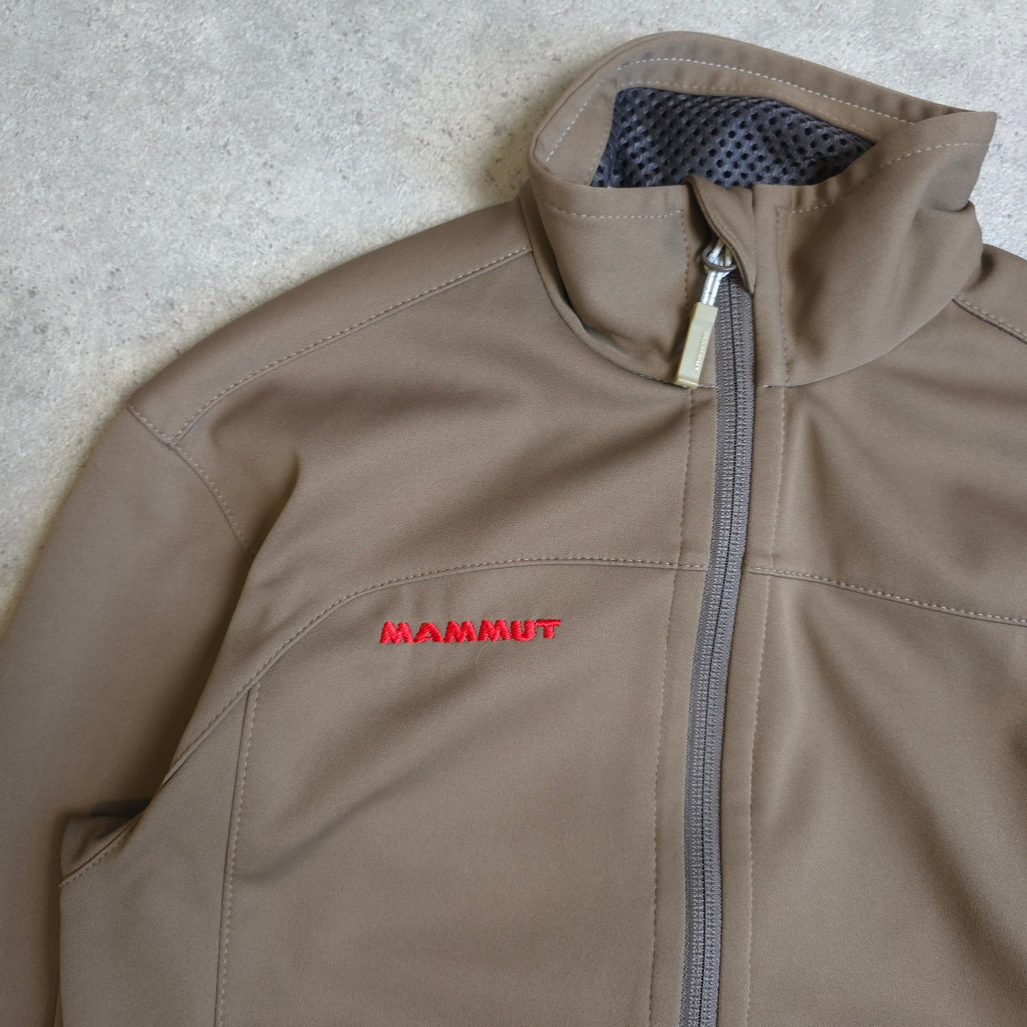 Mammut soft shell jacket in brown - women's small