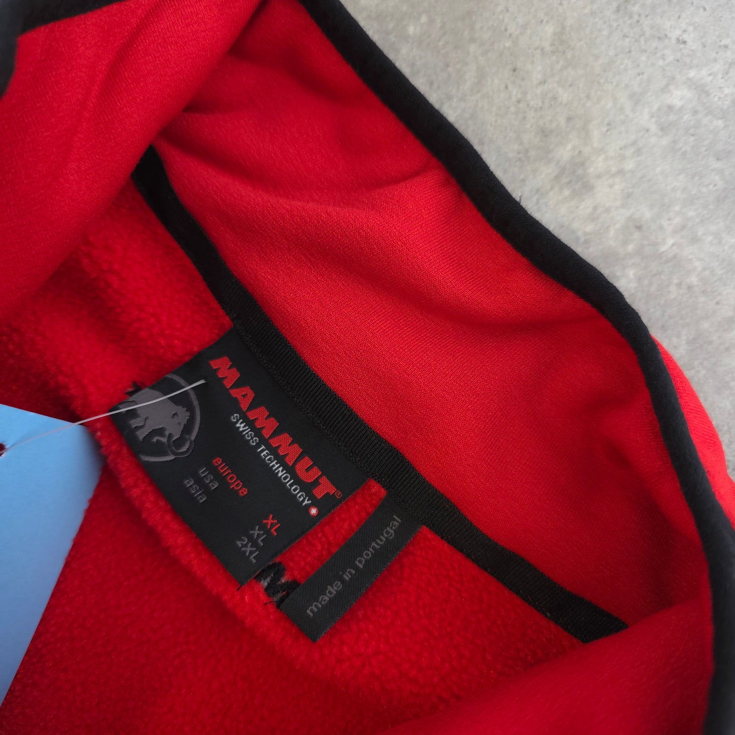 Mammut 1/4 zip fleece in red - size large