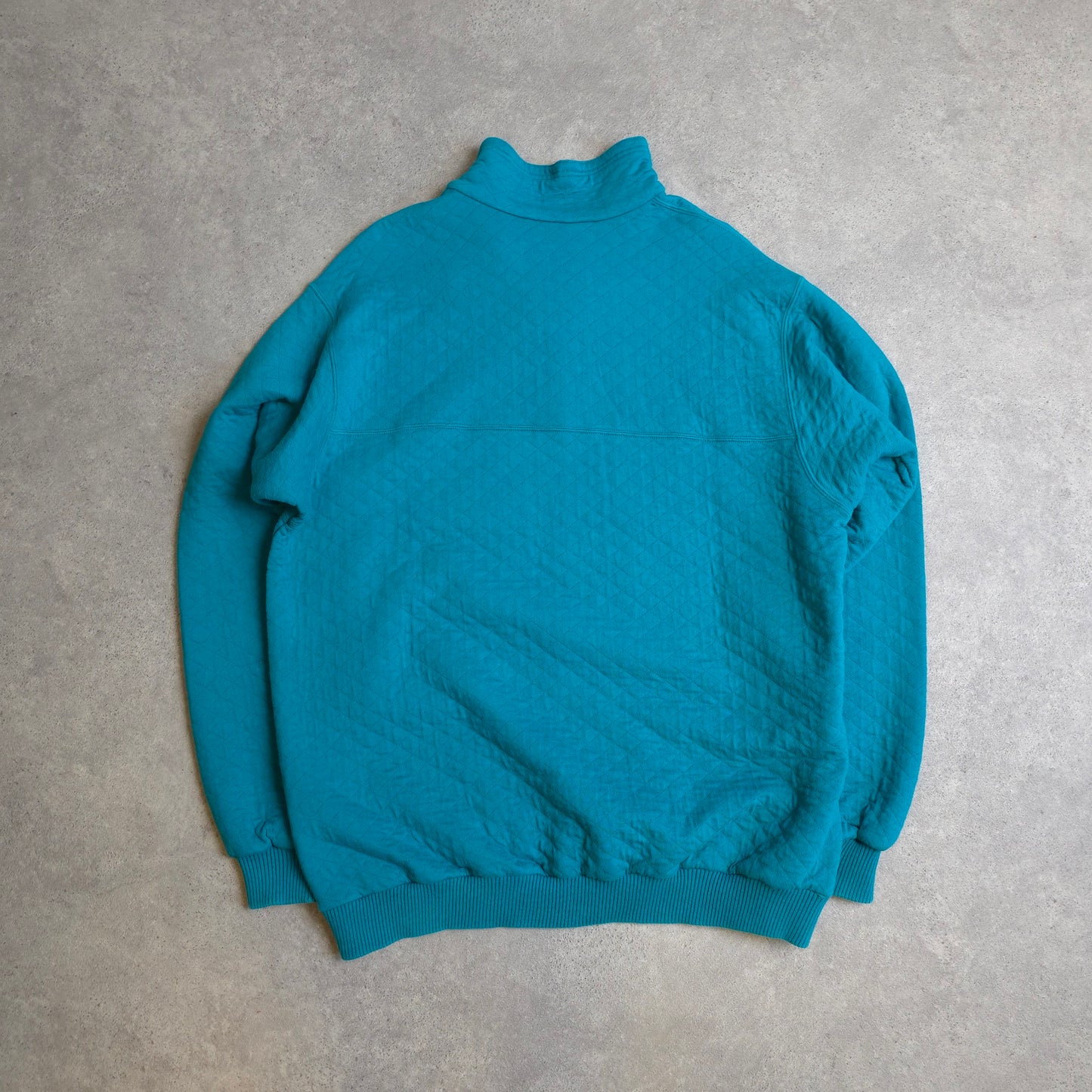 90's Patagonia quilted pullover in turquoise - XL
