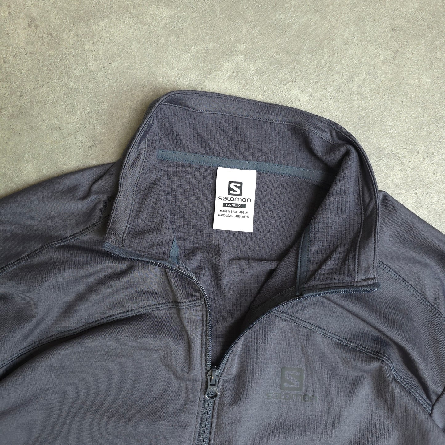 Salmon zip up fleece in grey - XL