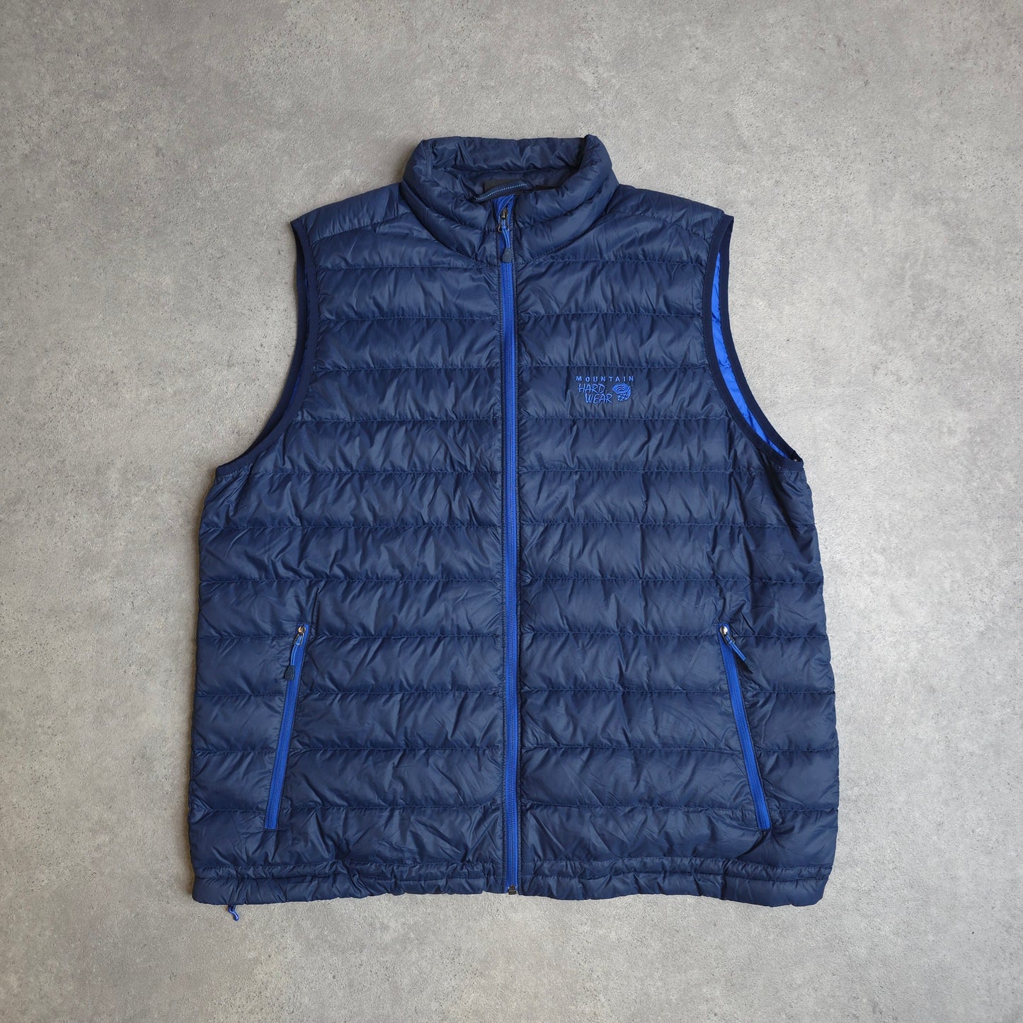Mountain Hardwear 800 down fill gilet in blue - XL
