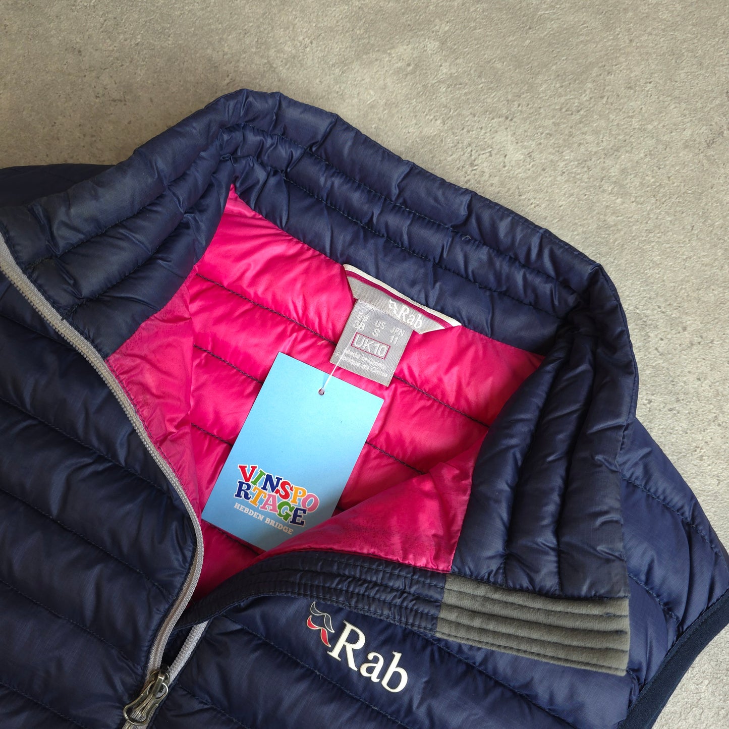 Rab microlight down filled vest in blue - UK 8