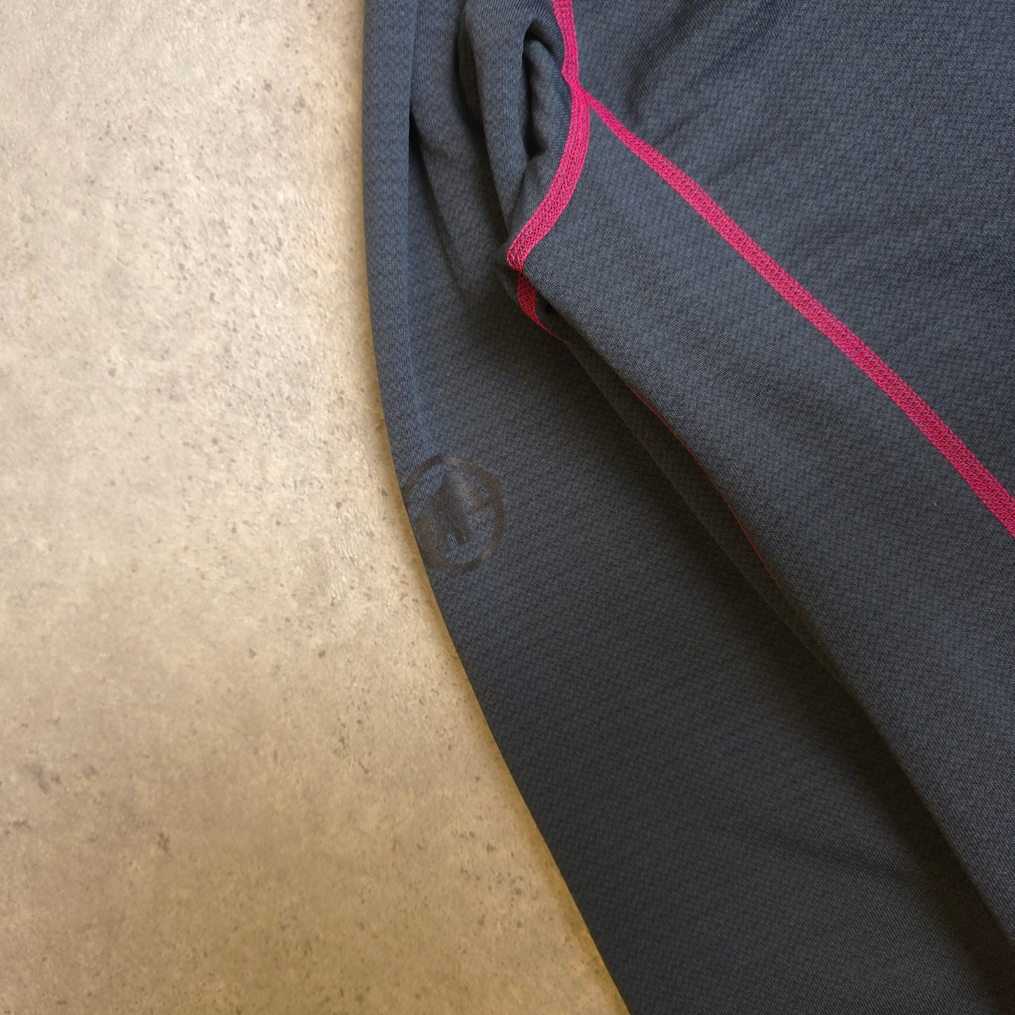 Mammut schneefeld jacket in grey, pink and orange - women's large
