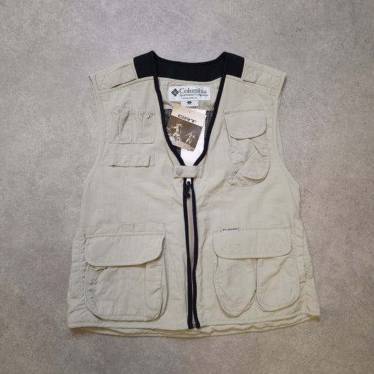 Columbia technical vest in cream brand new - medium