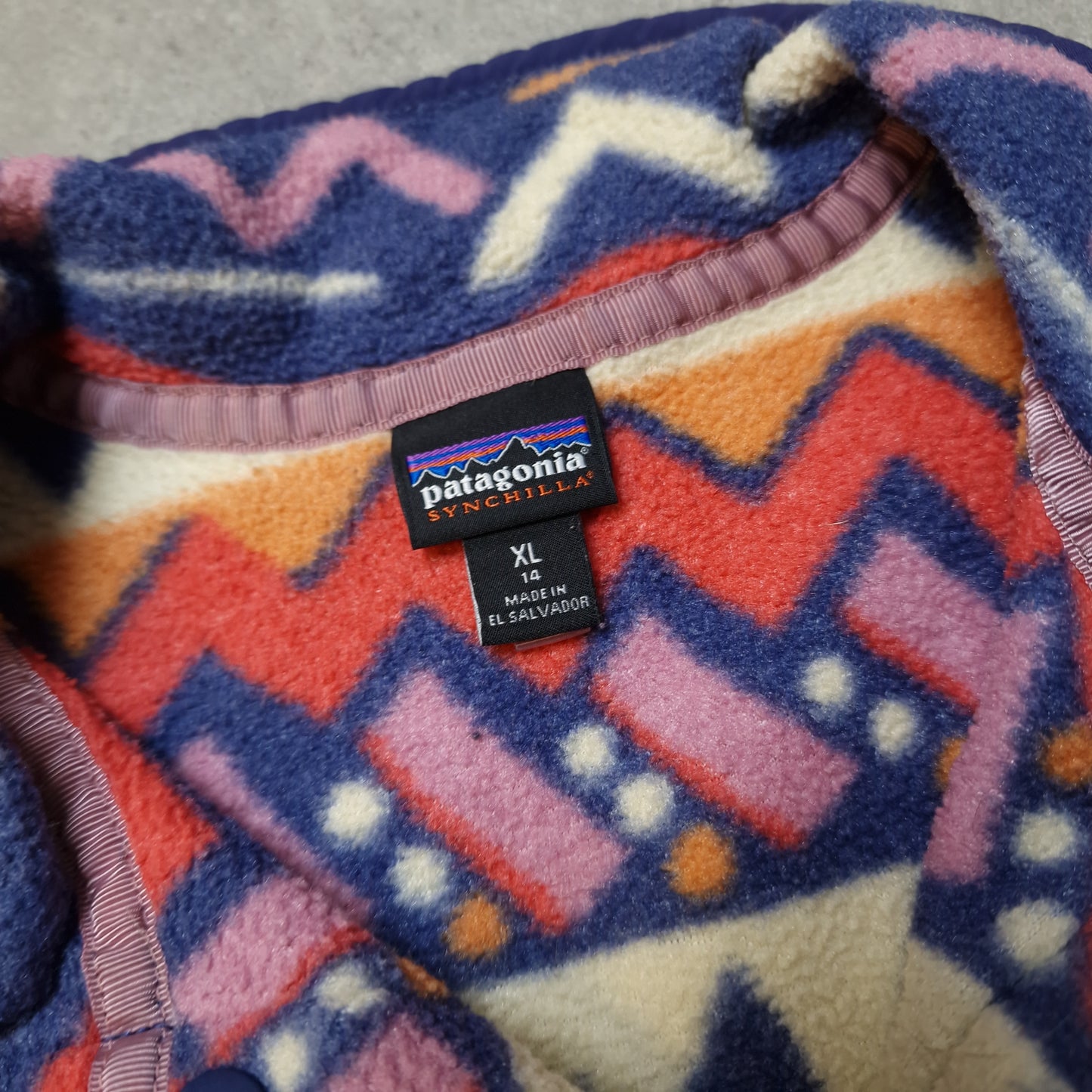 Patagonia patterned snap-t fleece in multicolour - Junior XL