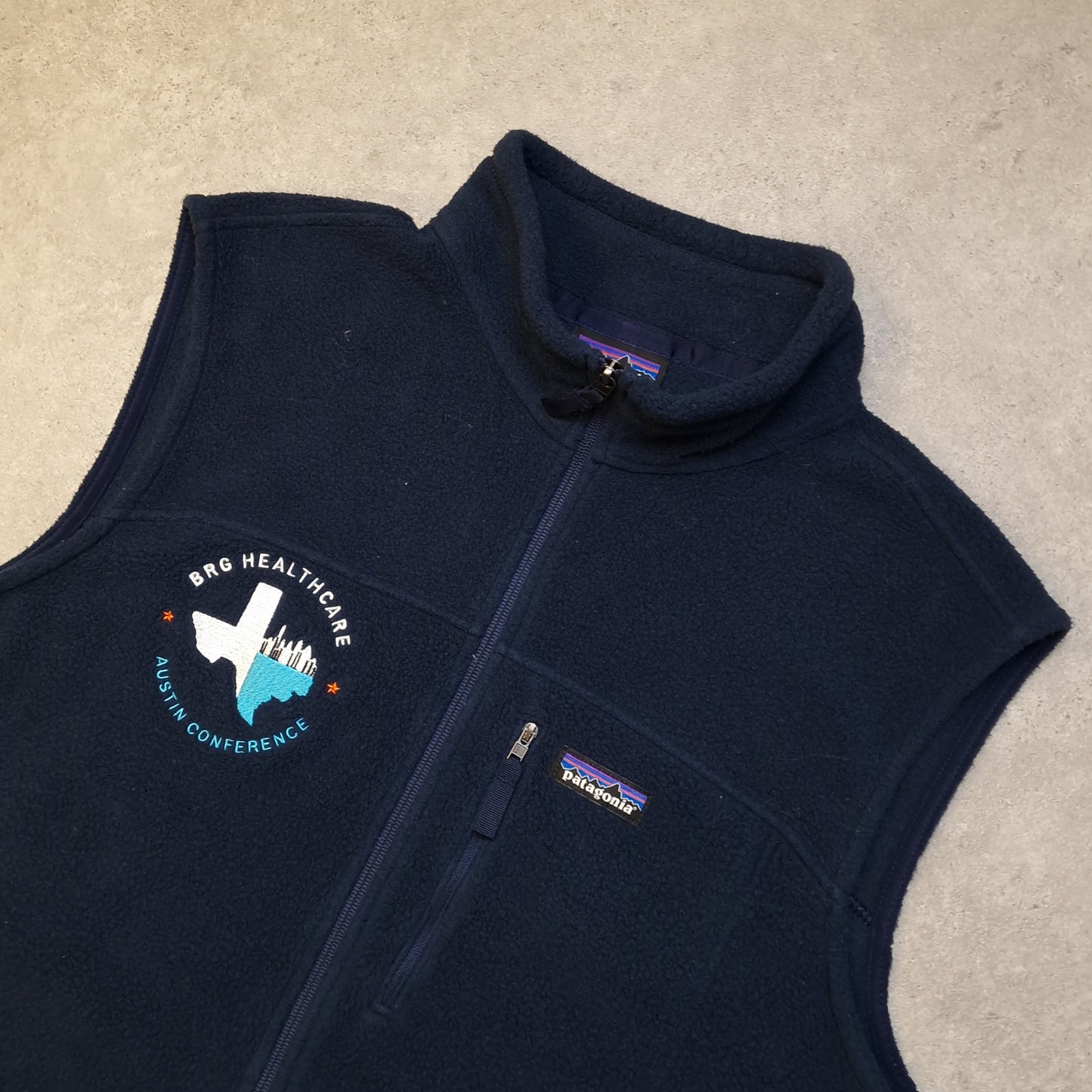 Patagonia fleece gilet in blue - XL