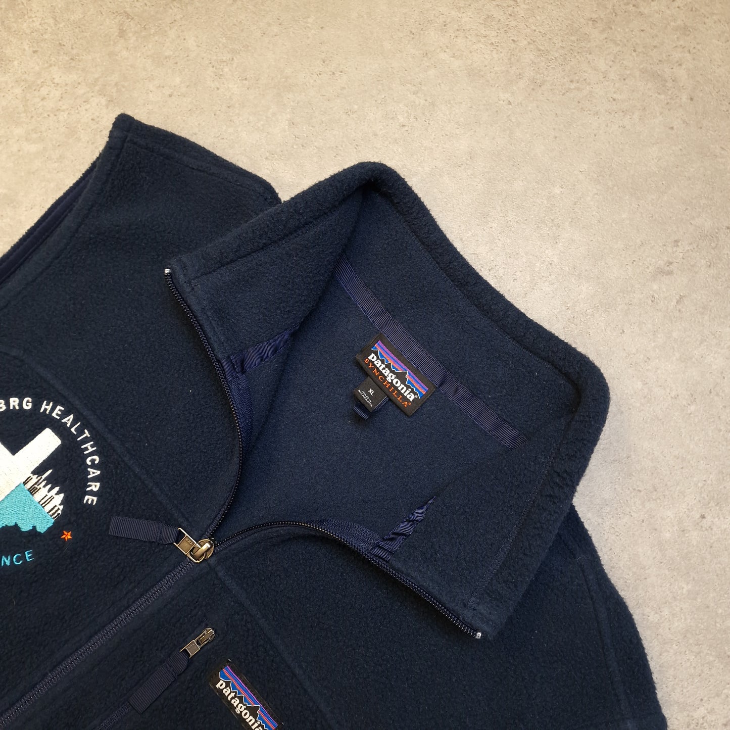 Patagonia fleece gilet in blue - XL