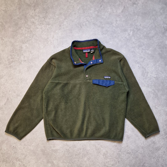 90's Patagonia snap-t fleece in green - medium