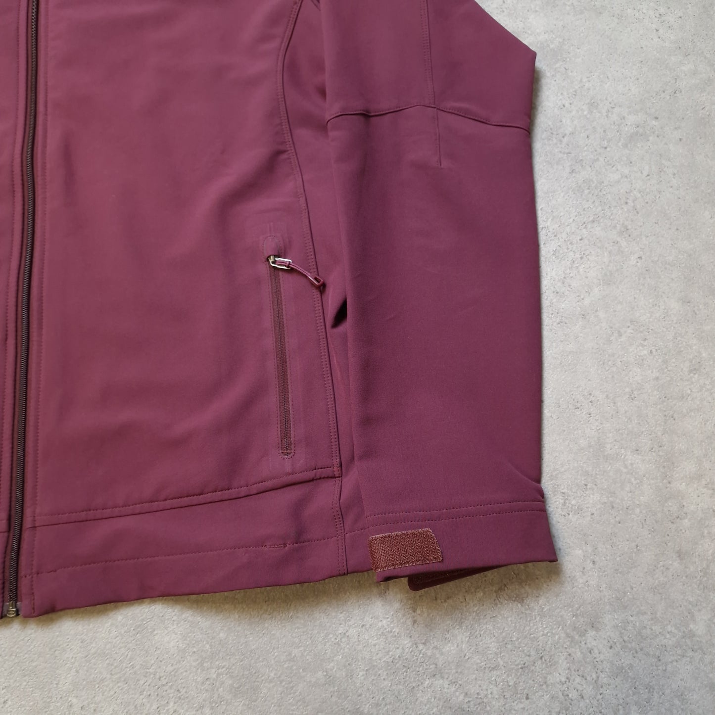 Patagonia soft shell jacket in burgundy - women's large