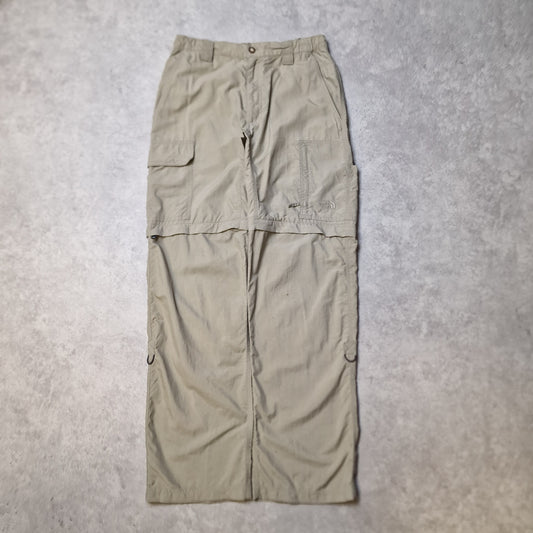 The North Face convertible trousers in light khaki green - small