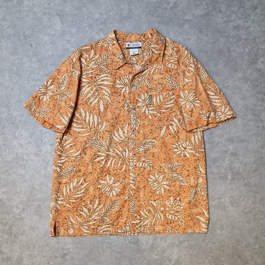 Columbia short sleeve shirt in orange - large