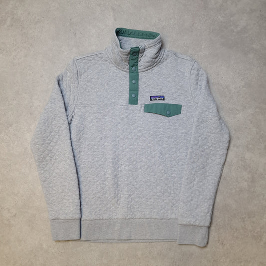 Patagonia organic cotton snap-t pullover in grey - small