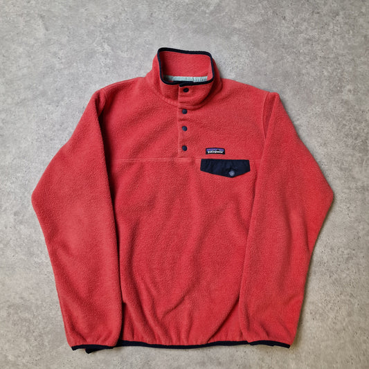 Patagonia synchilla snap-t fleece in salmon pink - women's medium