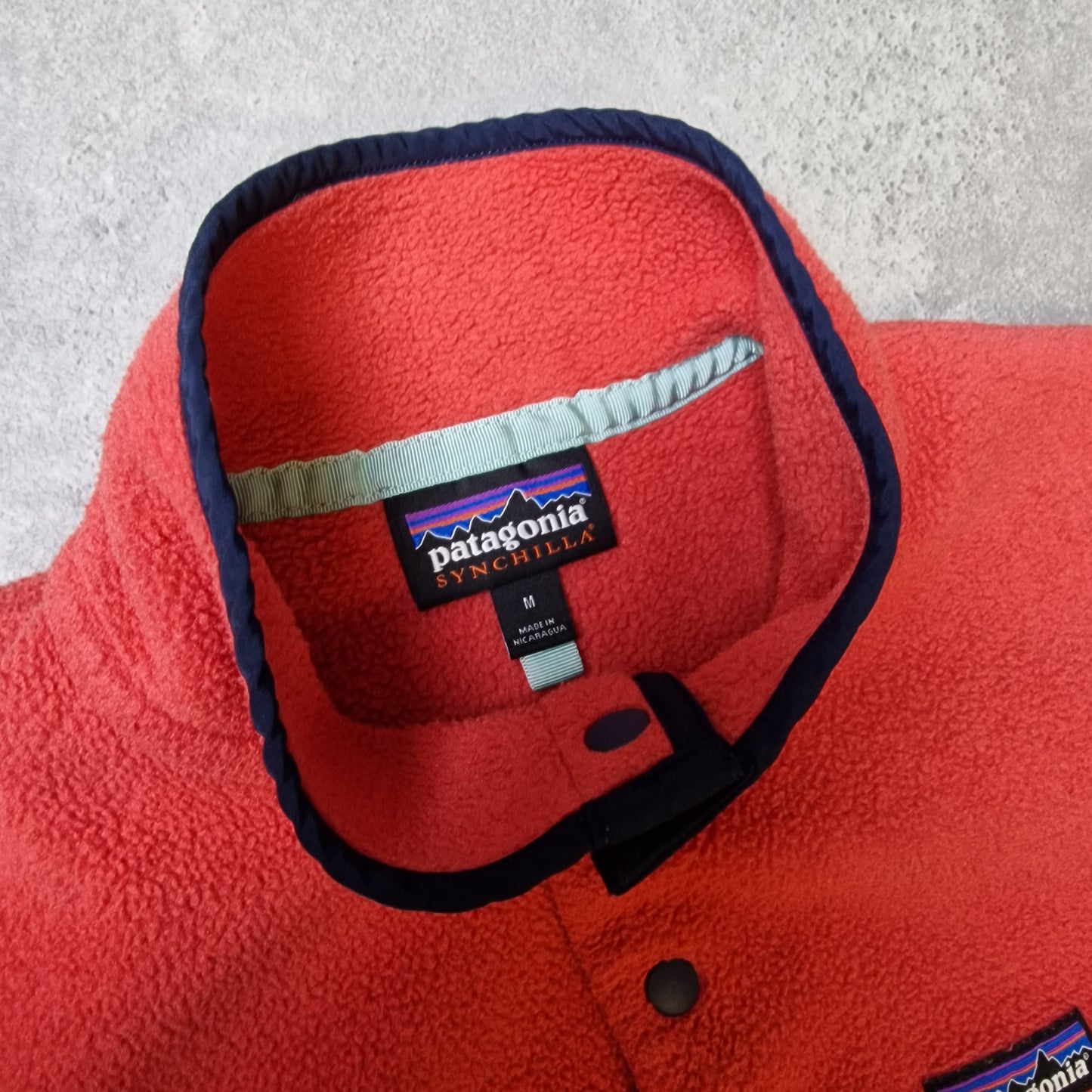 Patagonia synchilla snap-t fleece in salmon pink - women's medium