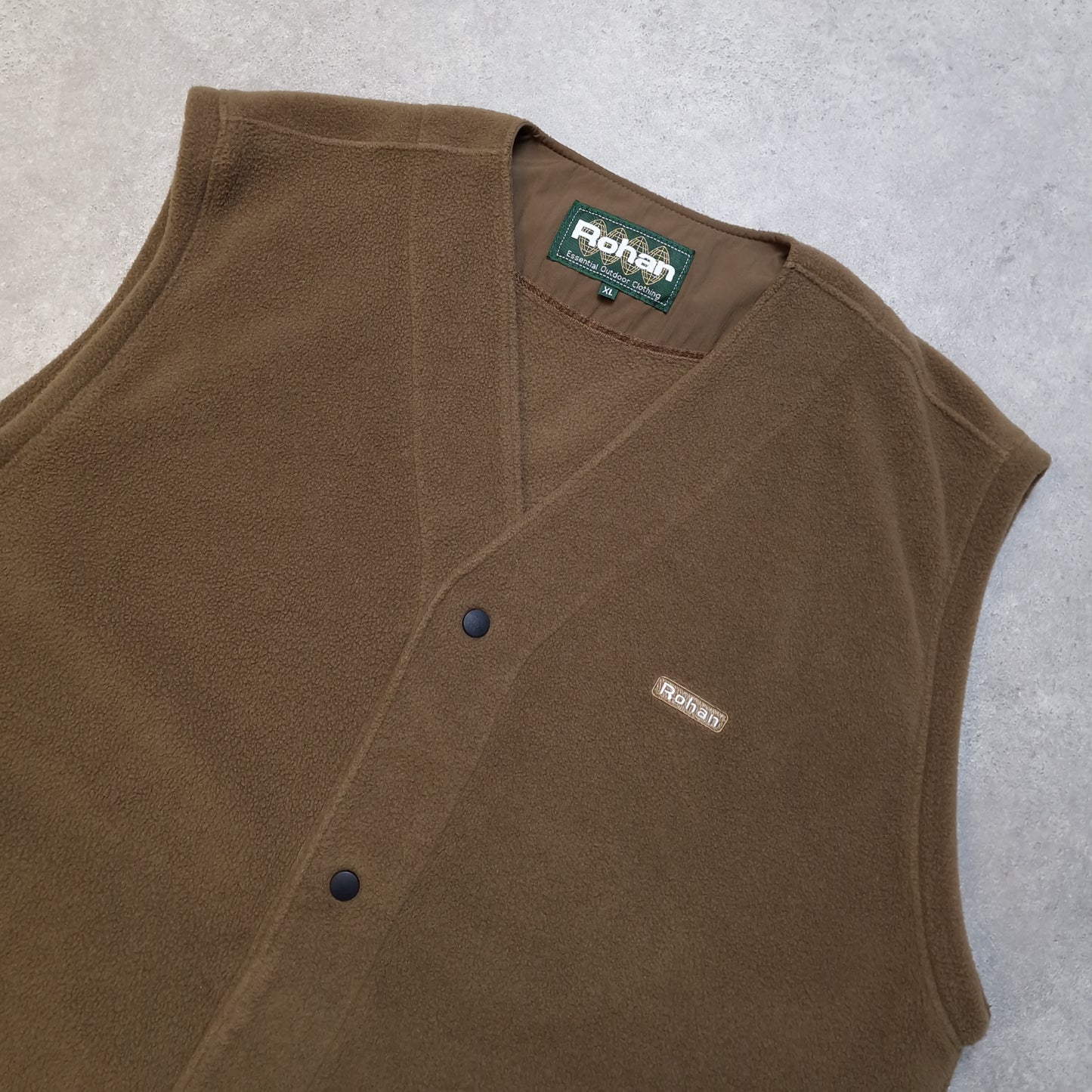 Rohan button up fleece gilet in brown - XL