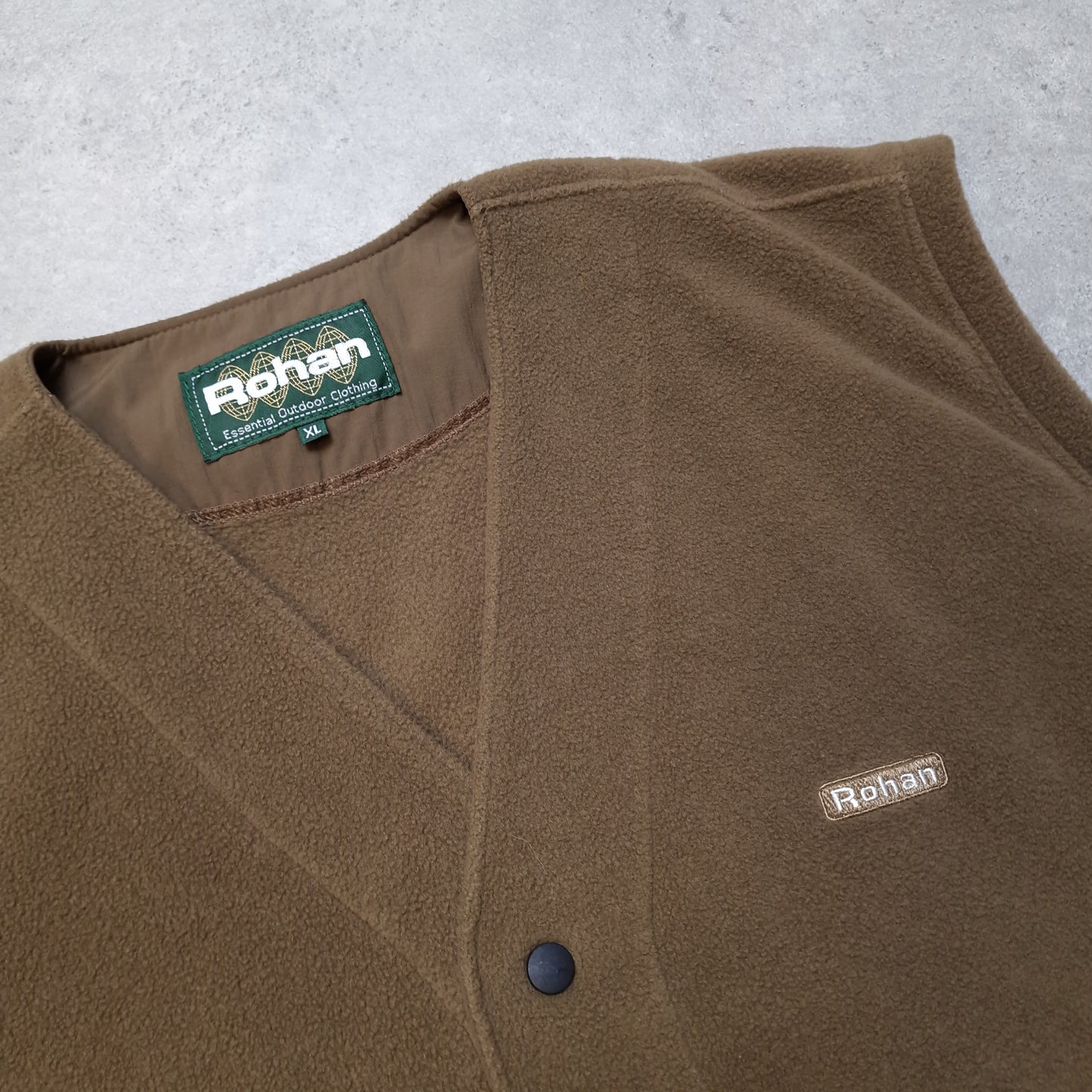 Rohan button up fleece gilet in brown - XL