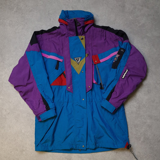 90s Helly Hansen Equipe waterproof jacket in multi colour - small