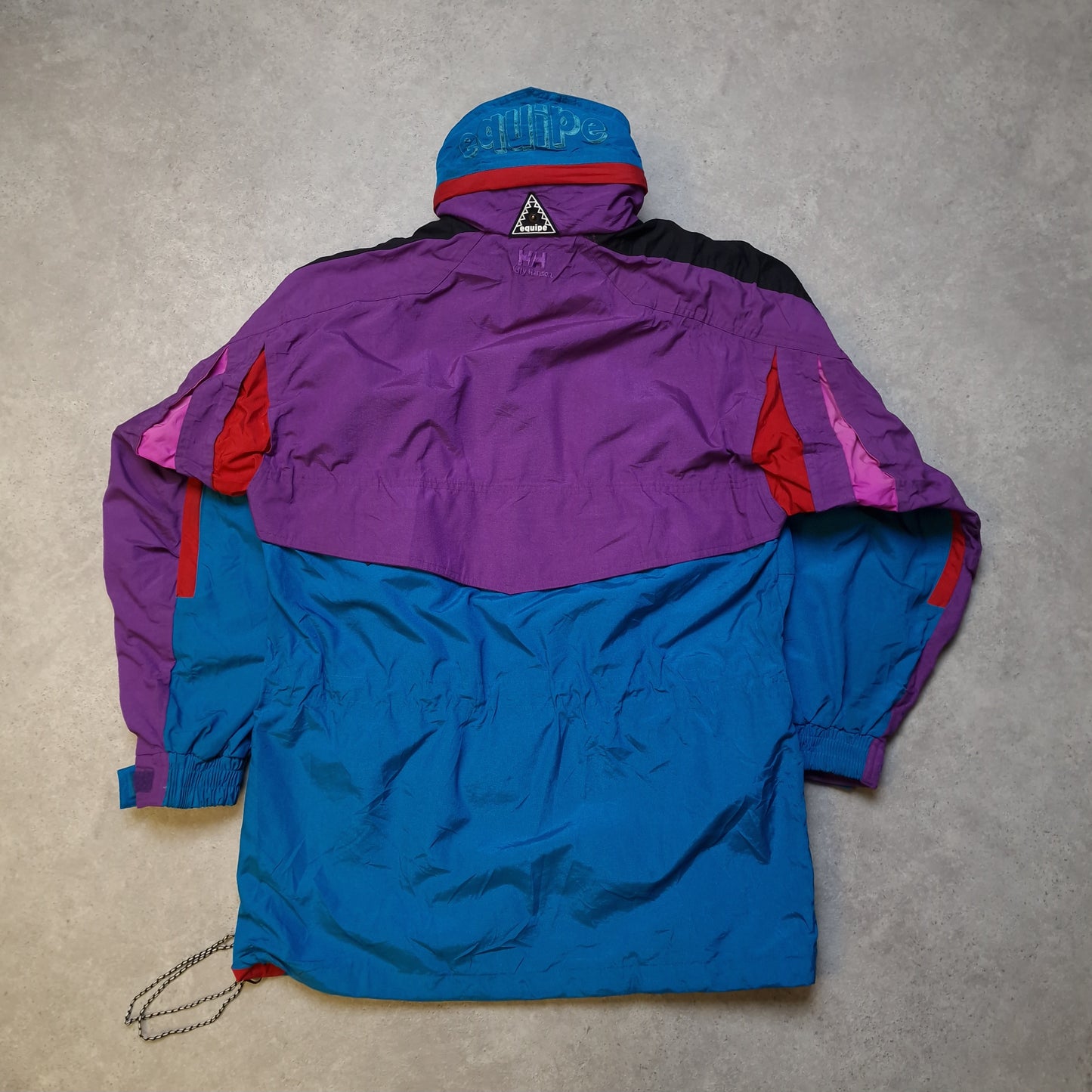 90s Helly Hansen Equipe waterproof jacket in multi colour - small