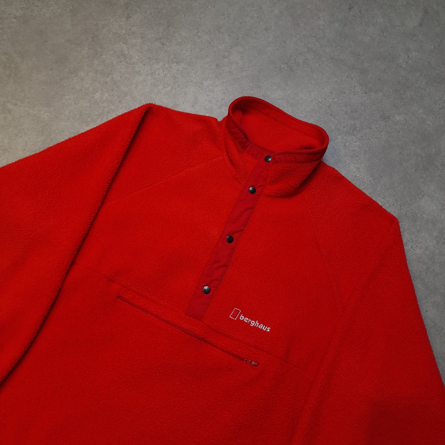 90s Berghaus 1/4 zip fleece in red - large