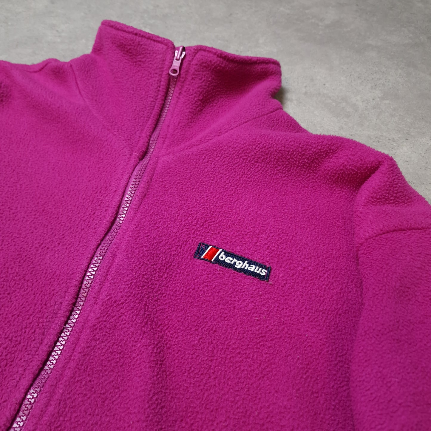 90s Berghaus full zip fleece in pink - large
