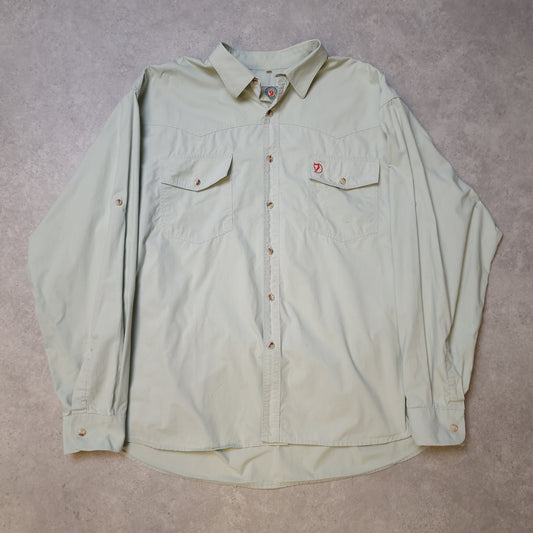 90s Fjallraven long sleeve shirt in cream - XL