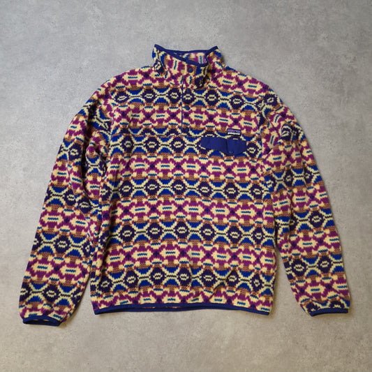 Vintage Patagonia synchilla snap t patterned fleece - women's small
