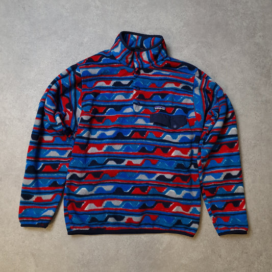 Patagonia synchilla snap t patterned fleece - medium