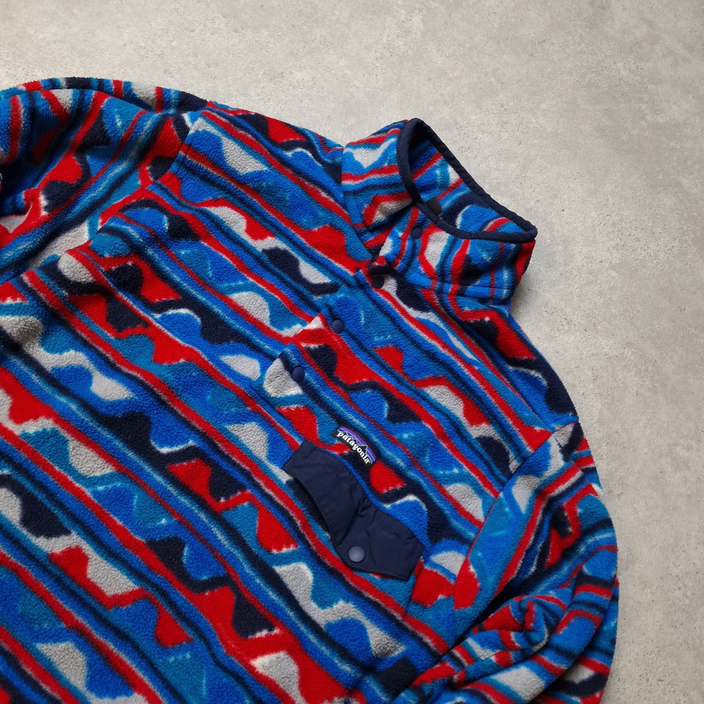Patagonia synchilla snap t patterned fleece - medium