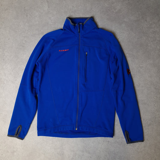 Mammut full zip fleece in blue - medium