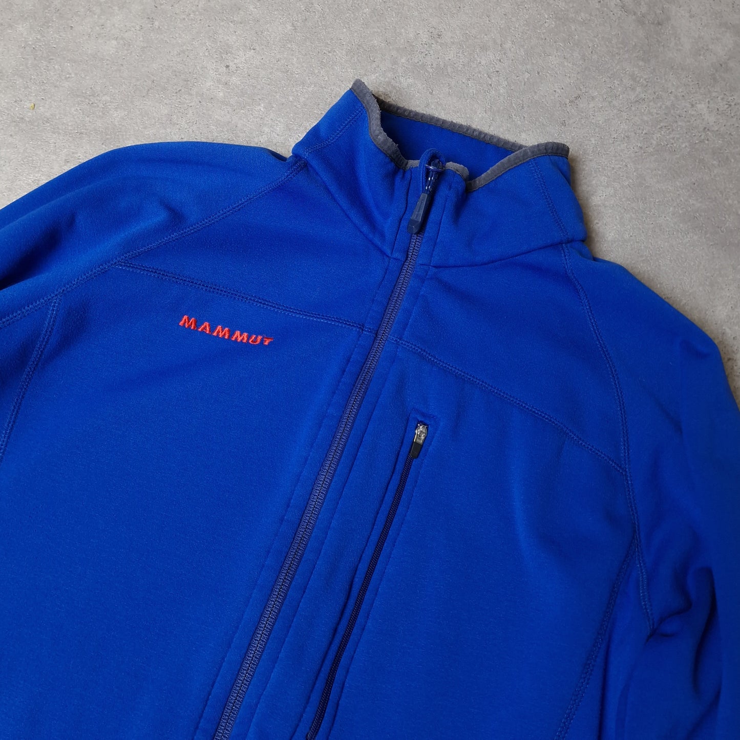Mammut full zip fleece in blue - medium
