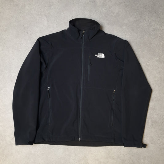 The North Face soft shell jacket in black - medium