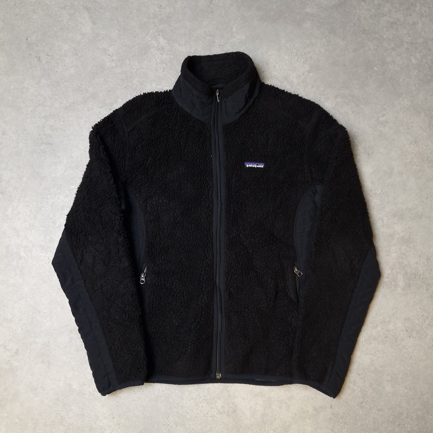 Patagonia sherpa fleece in black - women's medium