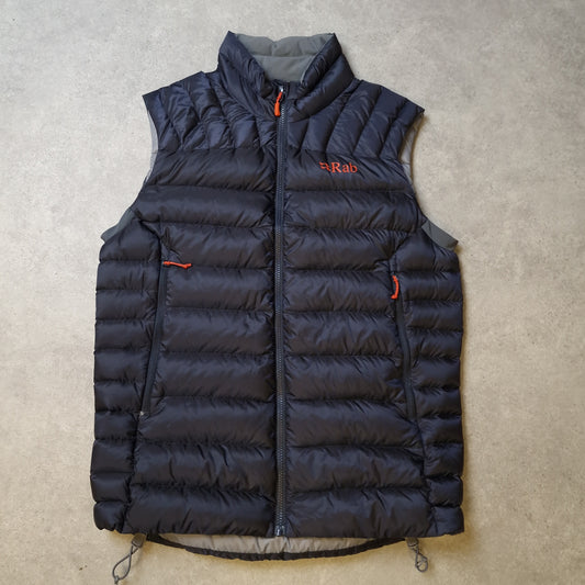 Rab Electron Pro down gilet in grey and red - medium